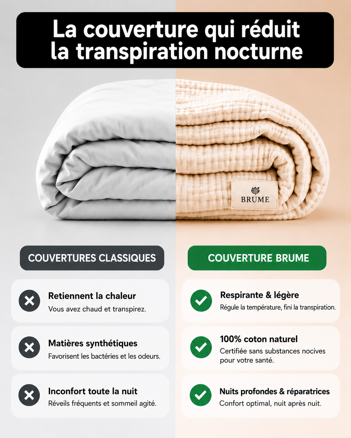 La couverture en mousseline 100% naturelle